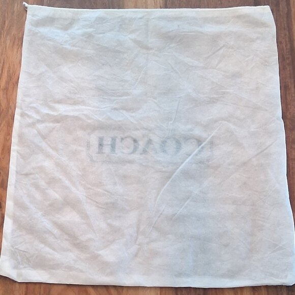 Coach Brand White Cloth Drawstring Dust Bag For Coach Purses/Clutches/Bags - Picture 2 of 2